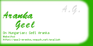 aranka geel business card